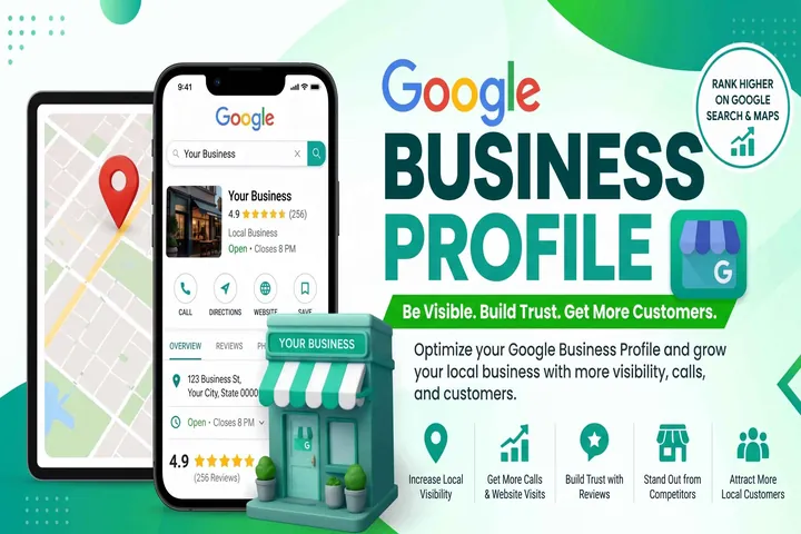 Google Business Profile interface illustration